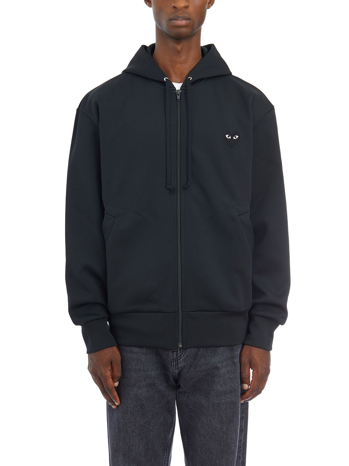 ZIP-UP HOODIE COMME DES GARÇONS PLAY BLACK S