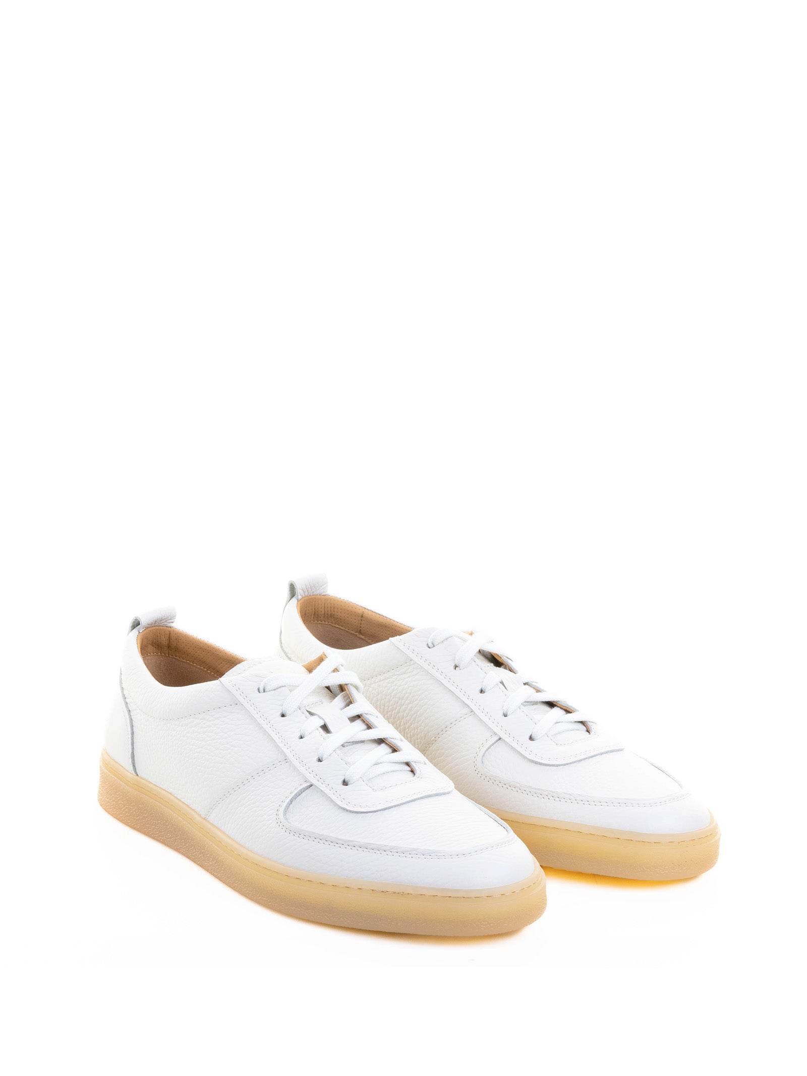 SNEAKER IN LEATHER AND CONTRASTING SOLE HENDERSON