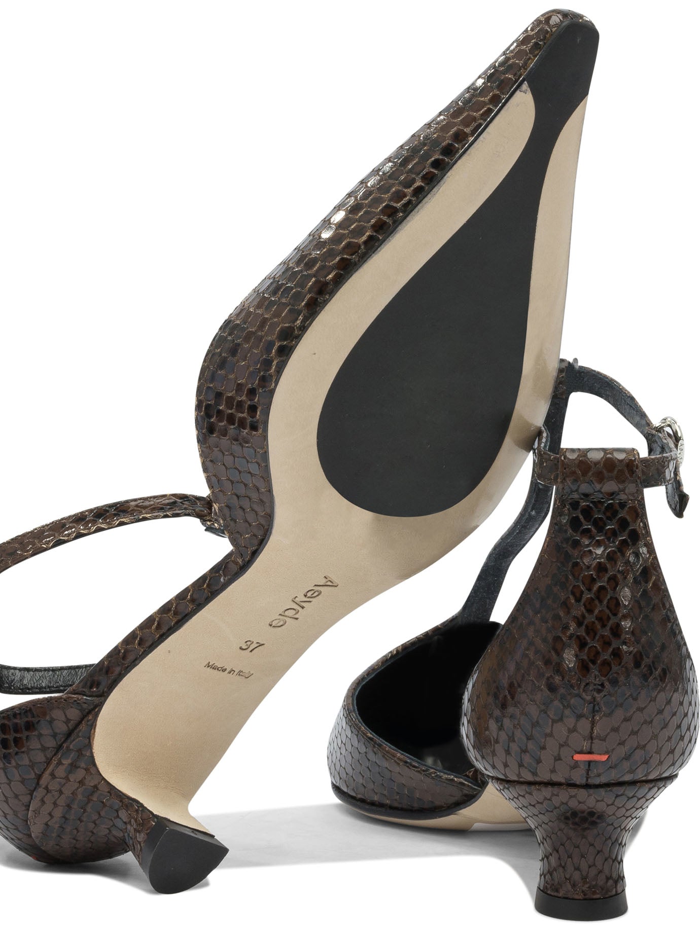 BROWN RUBBER HEELED SHOES Aeyde