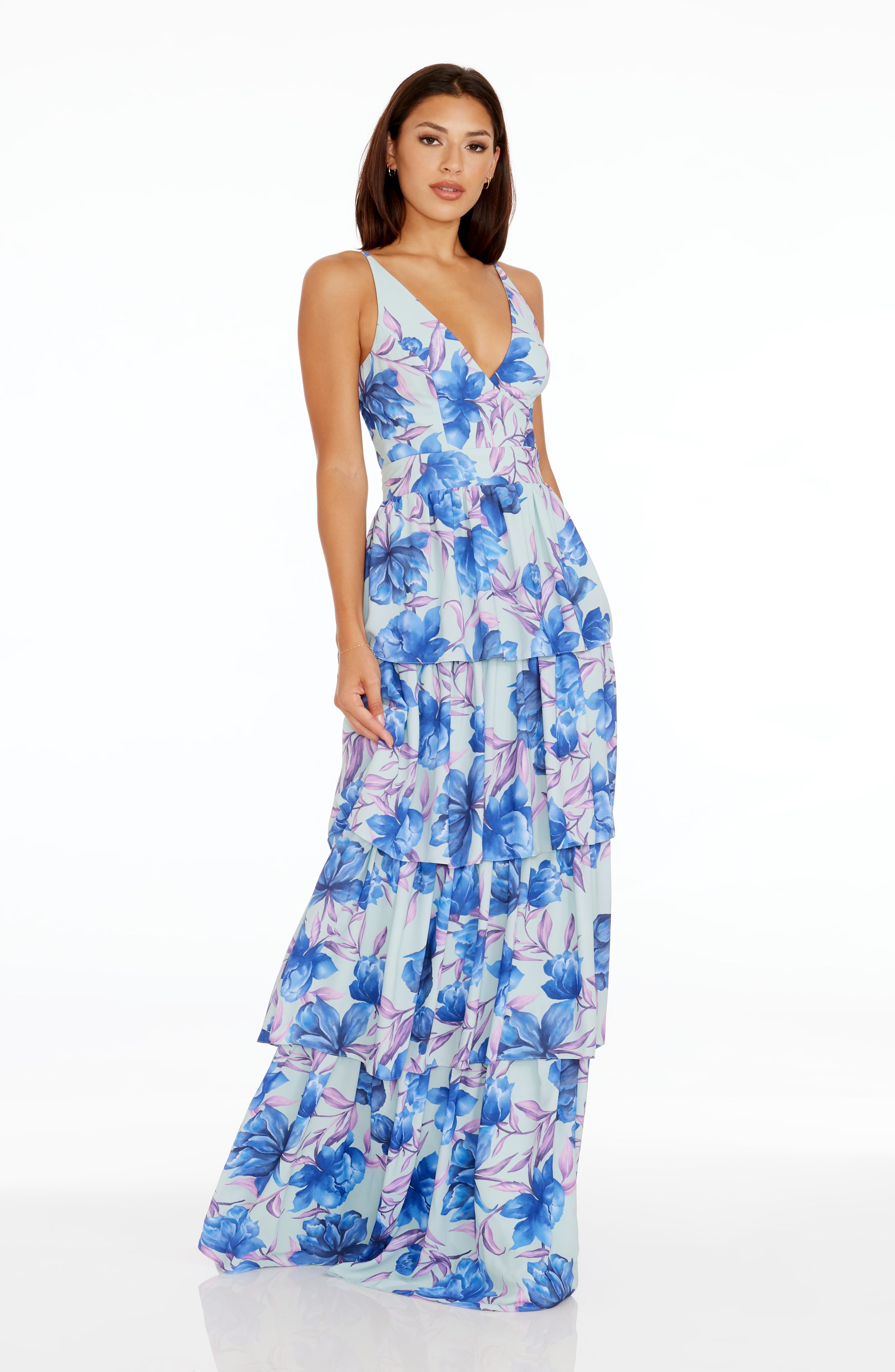 Lorain Floral Gown Dress the Population
