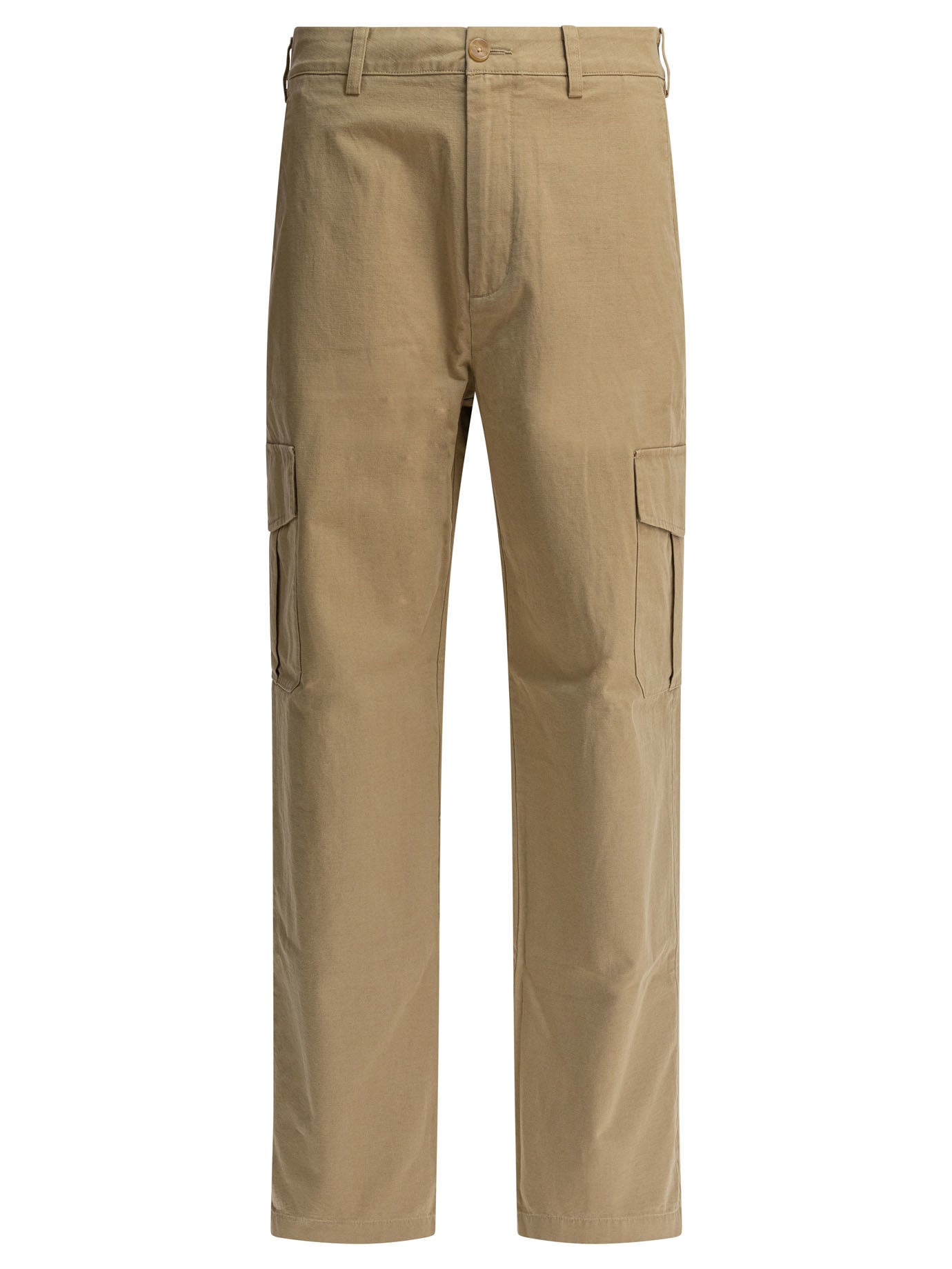 COTTON AND LINEN CARGO TROUSERS Vince BEIGE 33