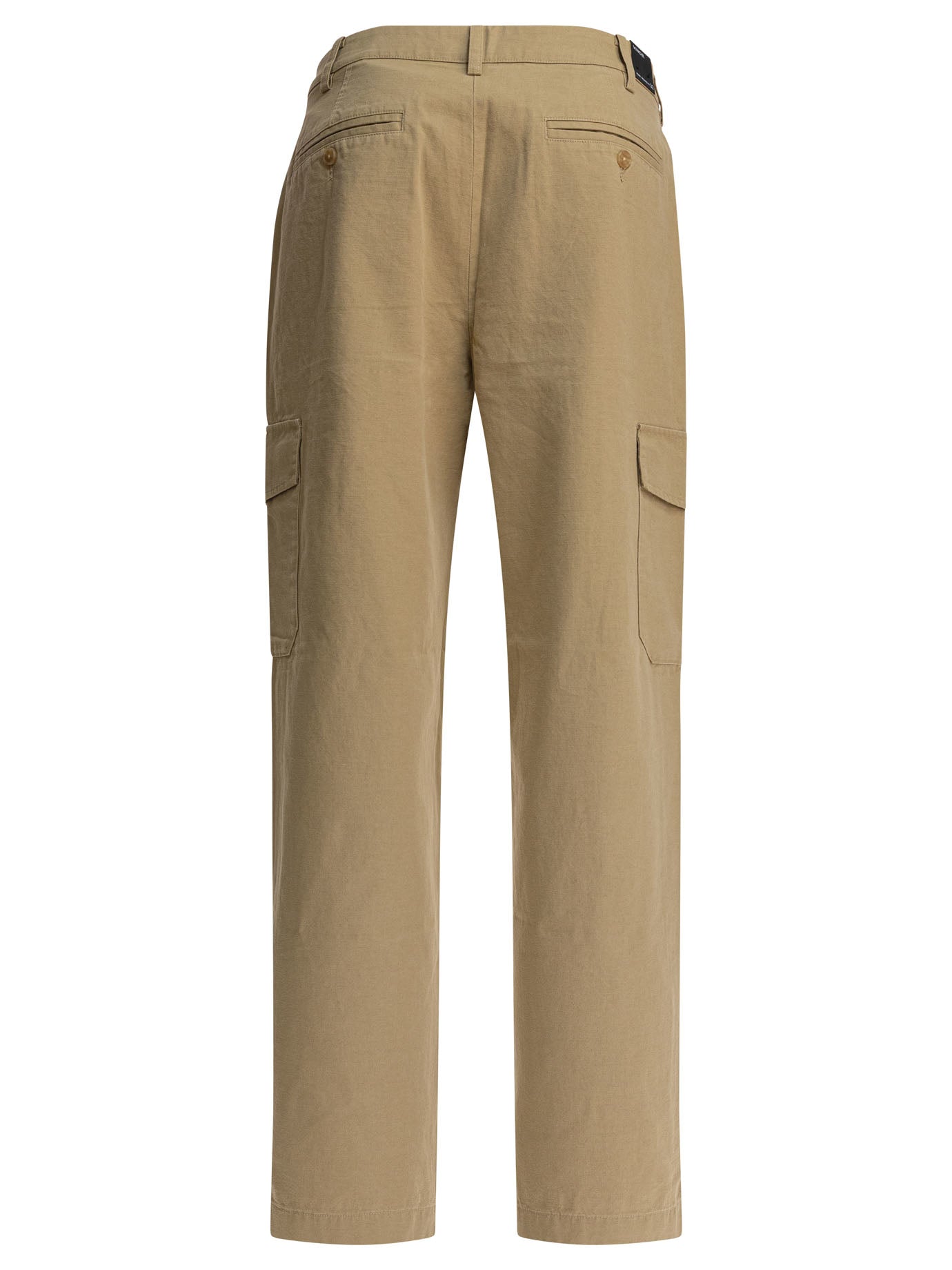 COTTON AND LINEN CARGO TROUSERS Vince