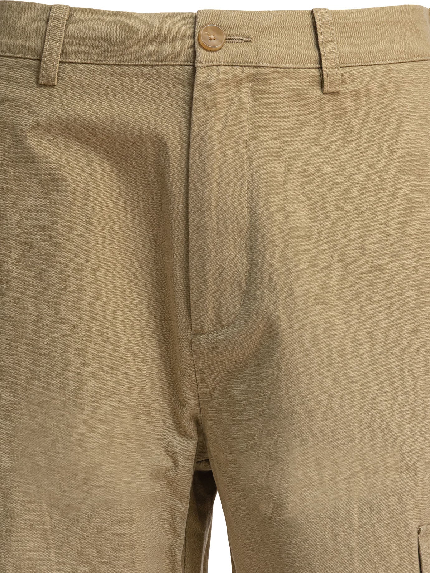 COTTON AND LINEN CARGO TROUSERS Vince