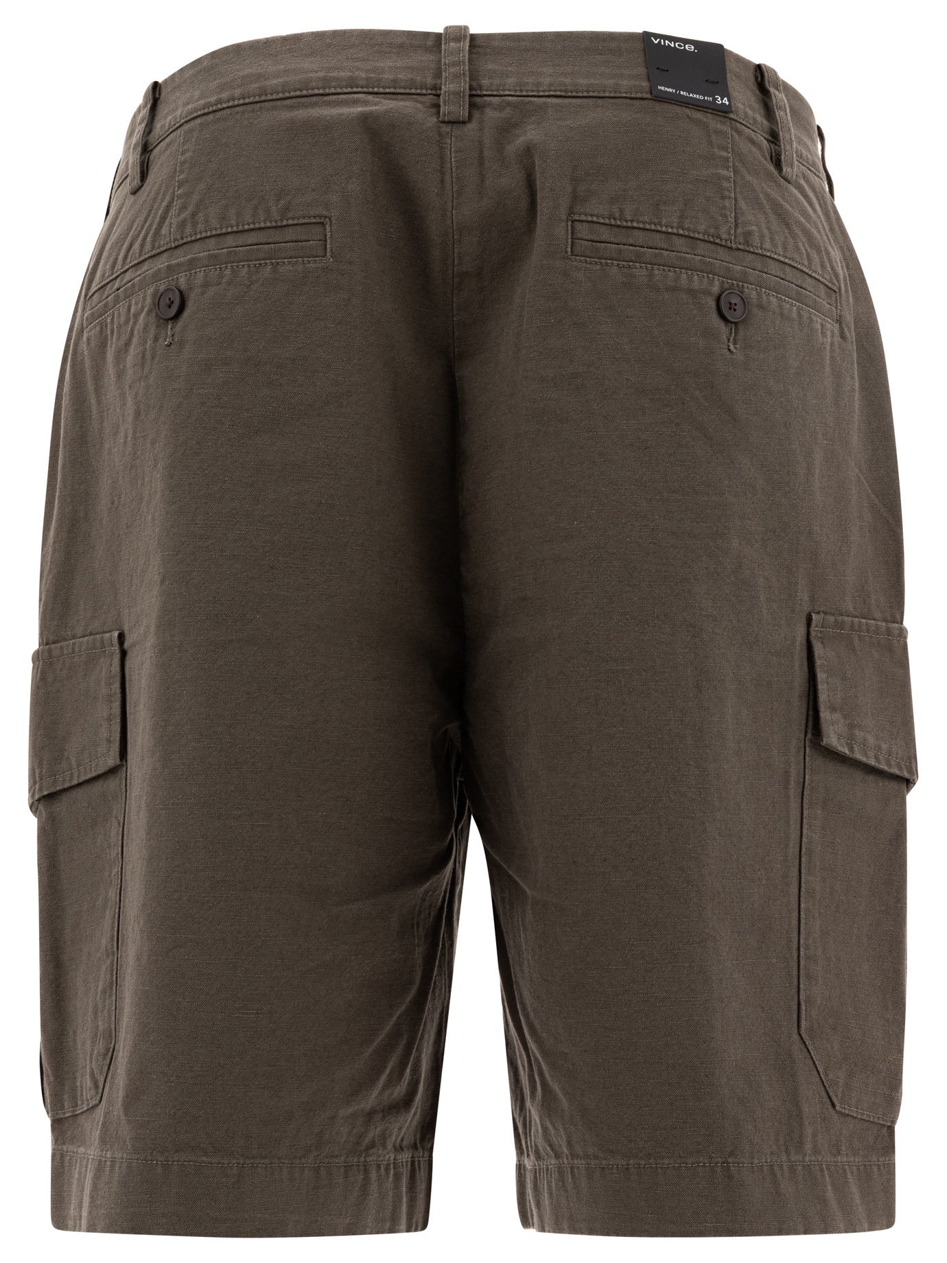 COTTON AND LINEN CARGO SHORTS Vince