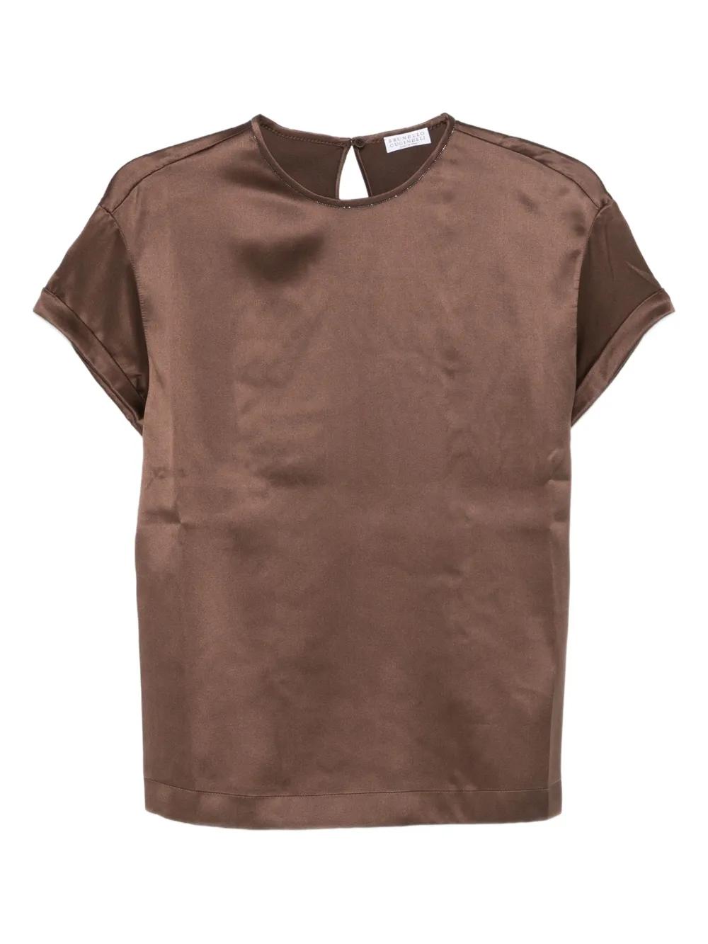 BLOUSE WITH CRYSTAL EMBELLISHMENTS Brunello Cucinelli C4280 S