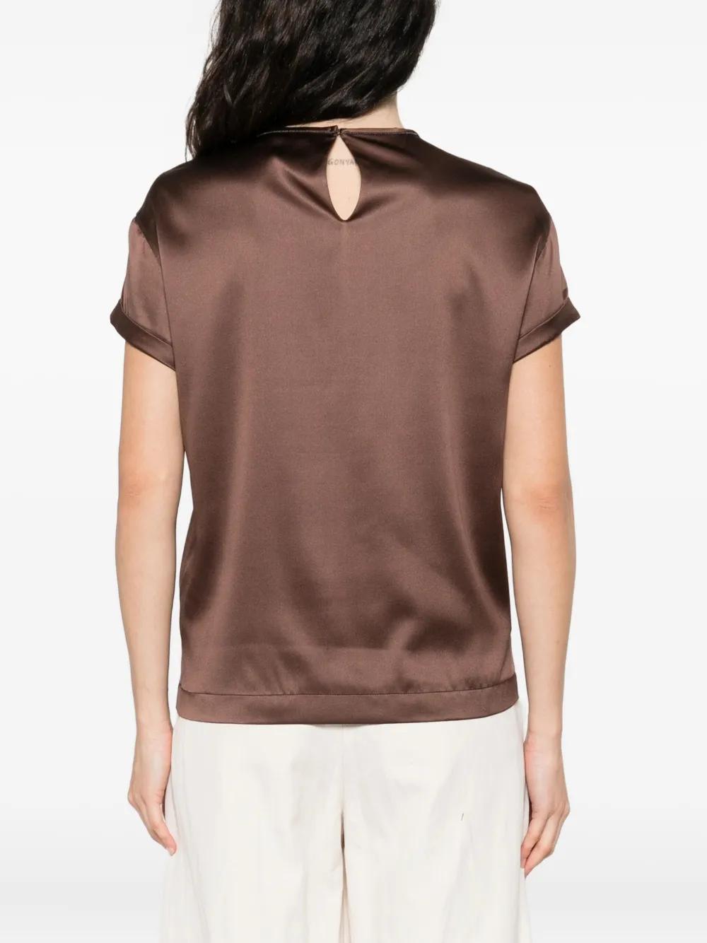 BLOUSE WITH CRYSTAL EMBELLISHMENTS Brunello Cucinelli