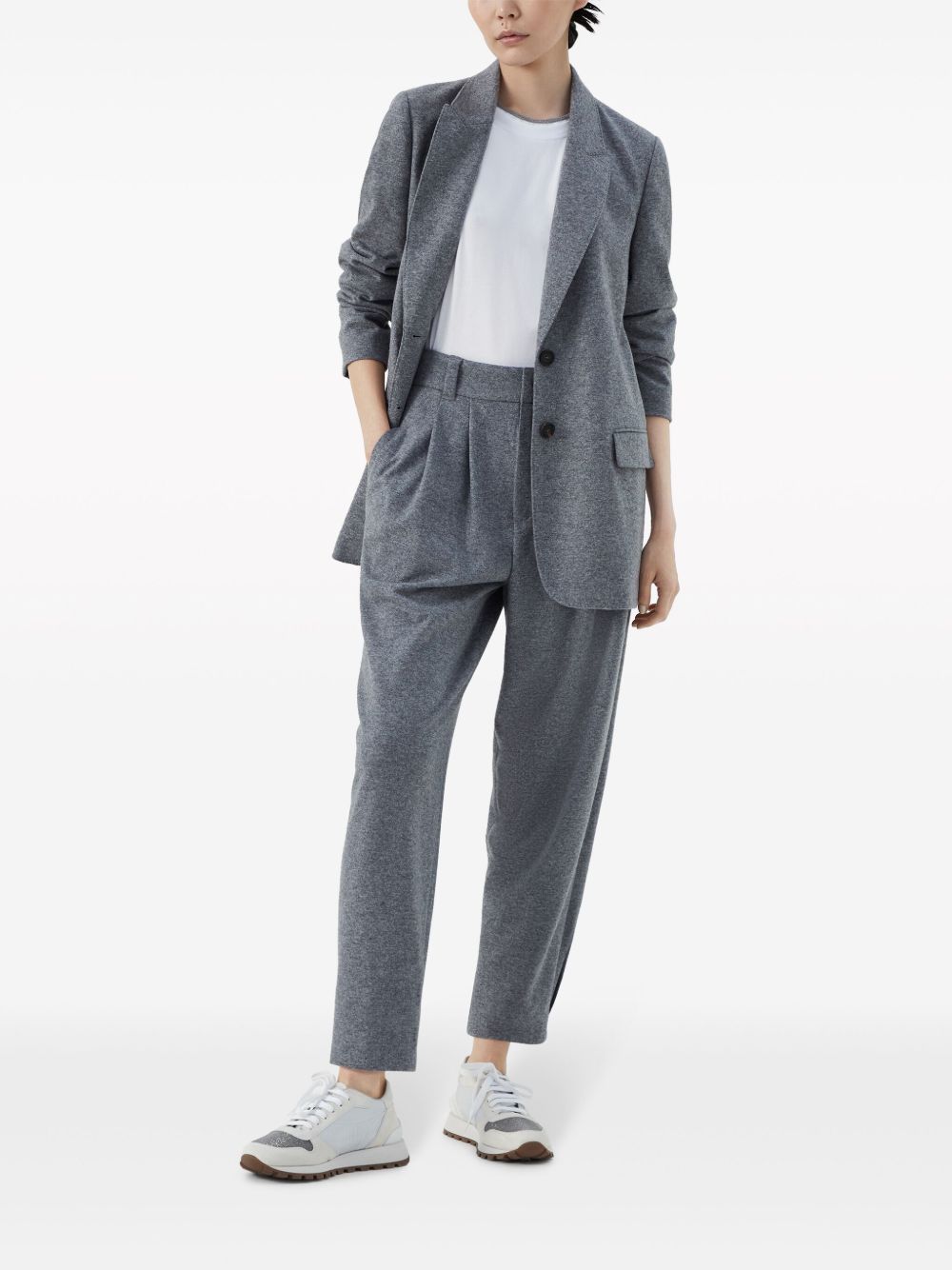 T-SHIRT WITH CONTRASTING TRIM Brunello Cucinelli