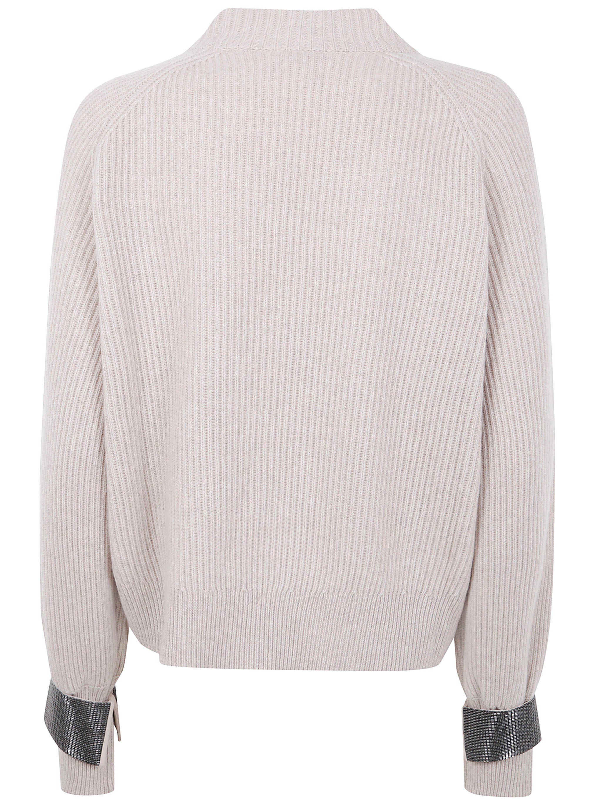 CASHMERE SWEATER WITH SHINY DETAIL Brunello Cucinelli