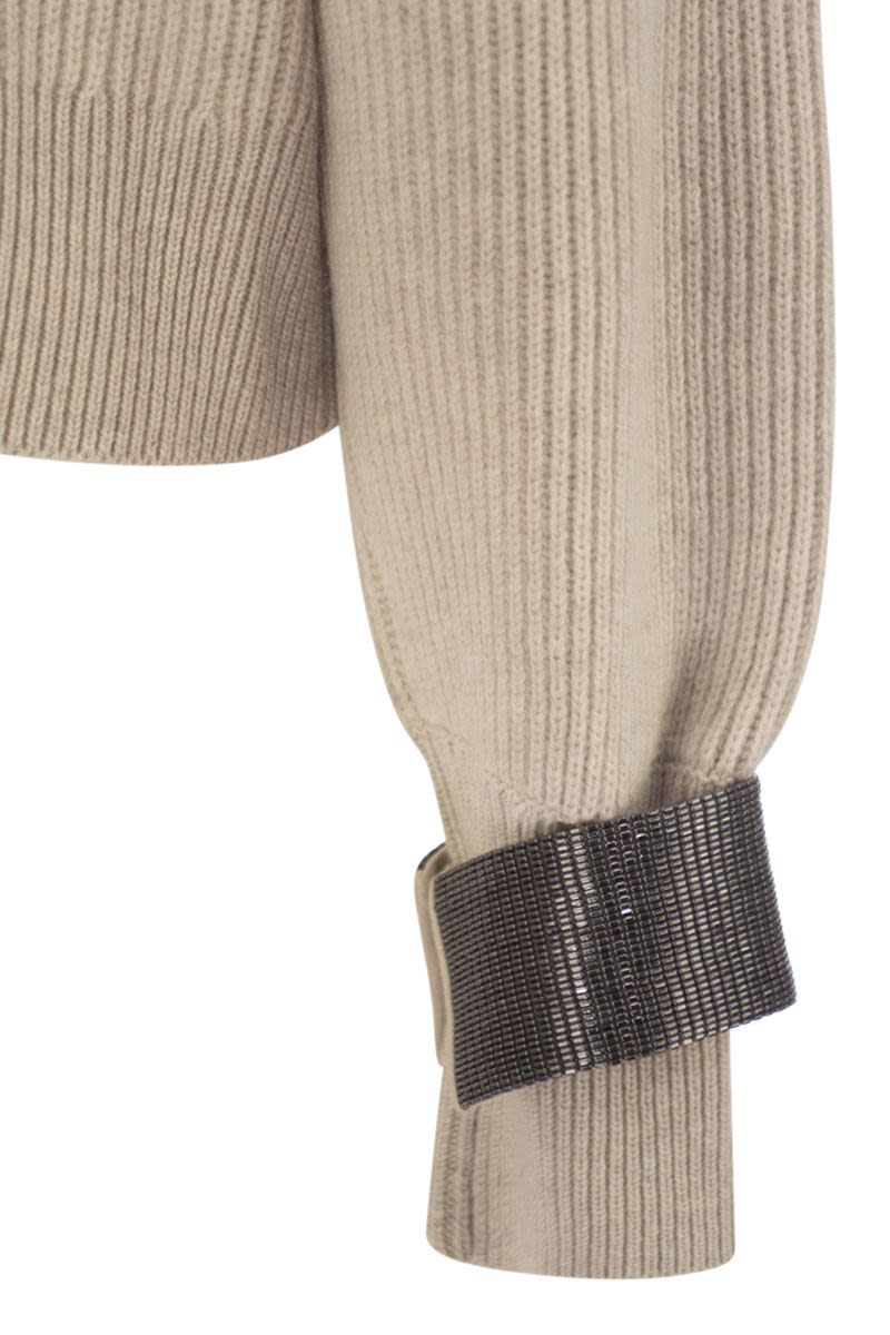 CASHMERE SWEATER WITH SHINY DETAIL Brunello Cucinelli