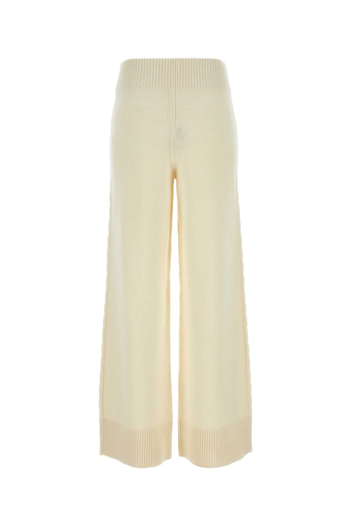 IVORY WOOL BLEND ASH WIDE-LEG PANT camilla and marc