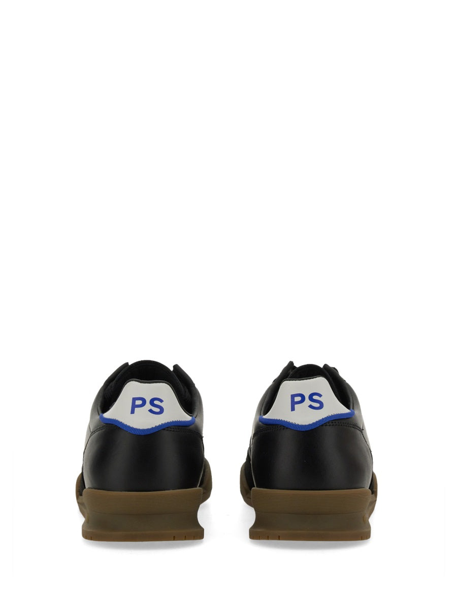 BLACK COW LEATHER SNEAKERS PS PAUL SMITH
