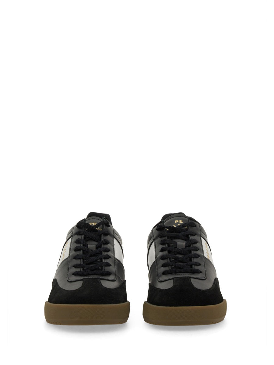 BLACK COW LEATHER SNEAKERS PS PAUL SMITH