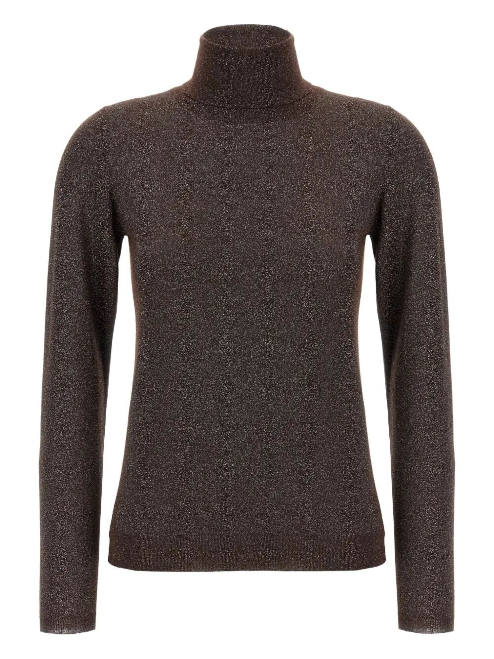 SPARKLING CASHMERE AND SILK LIGHTWEIGHT TURTLENECK SWEATER Brunello Cucinelli BROWN S
