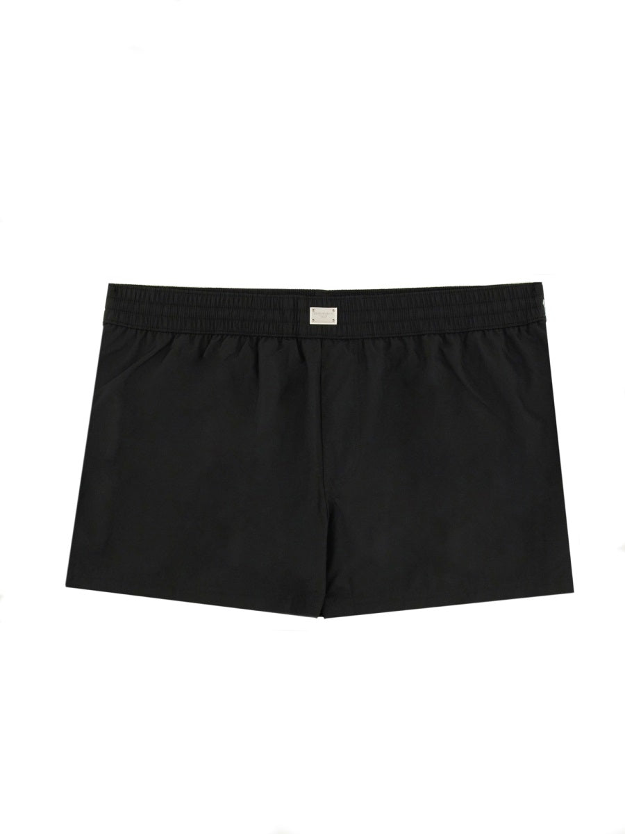 LOGO PLAQUE SWIMSUIT Dolce & Gabbana BLACK 3