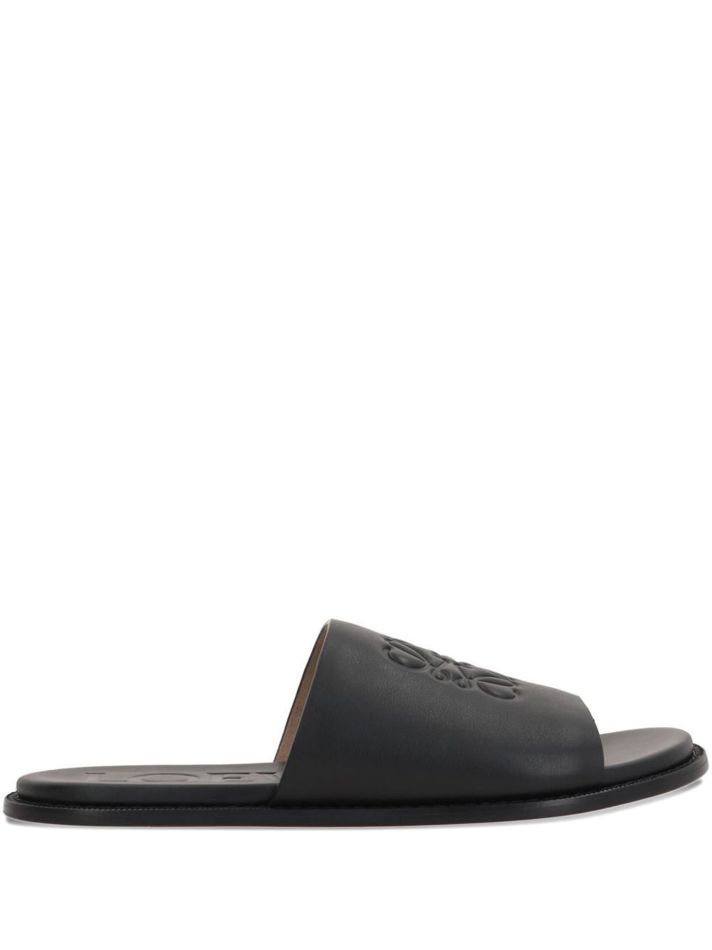 FLEX ANAGRAM LEATHER SLIDES LOEWE BLACK 42