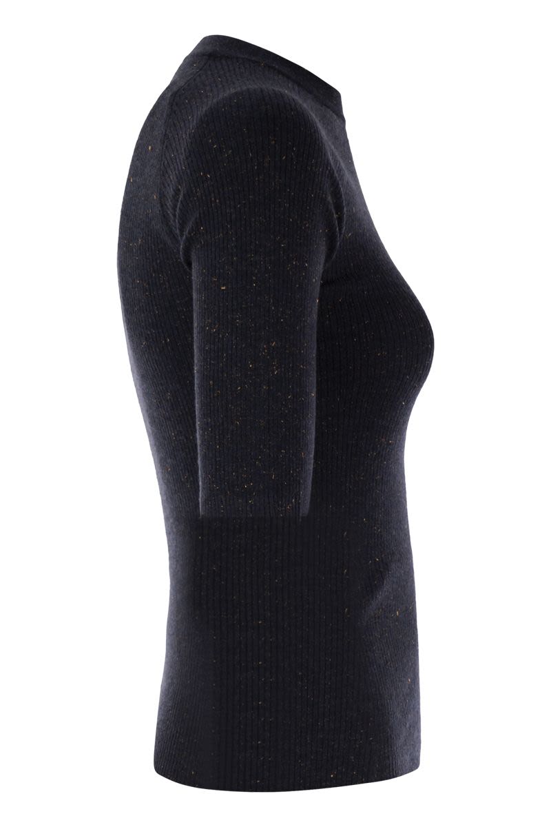 SPARKLING RIBBED CASHMERE SWEATER Brunello Cucinelli