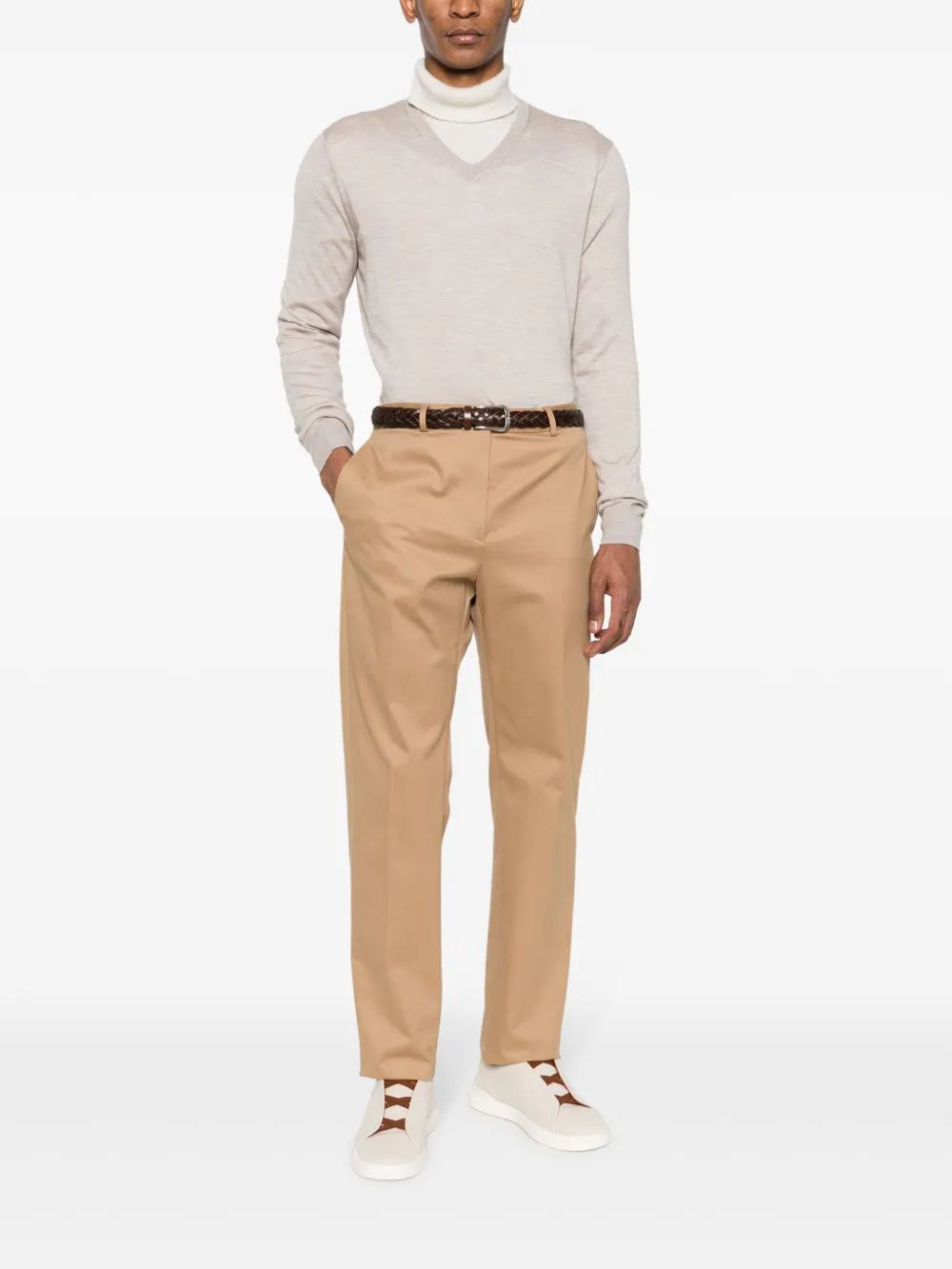 MA00058256JA V NECK SWEATER Colombo