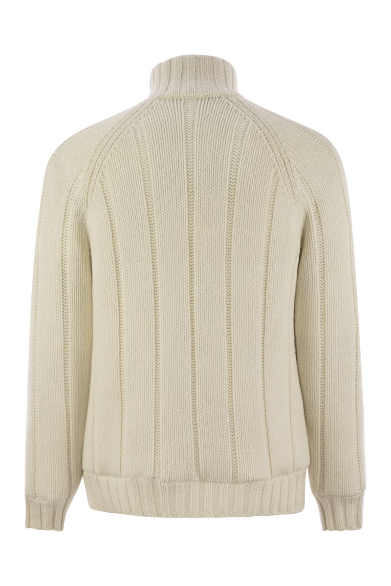 CASHMERE KNIT DOWN JACKET WITH ZIP Brunello Cucinelli