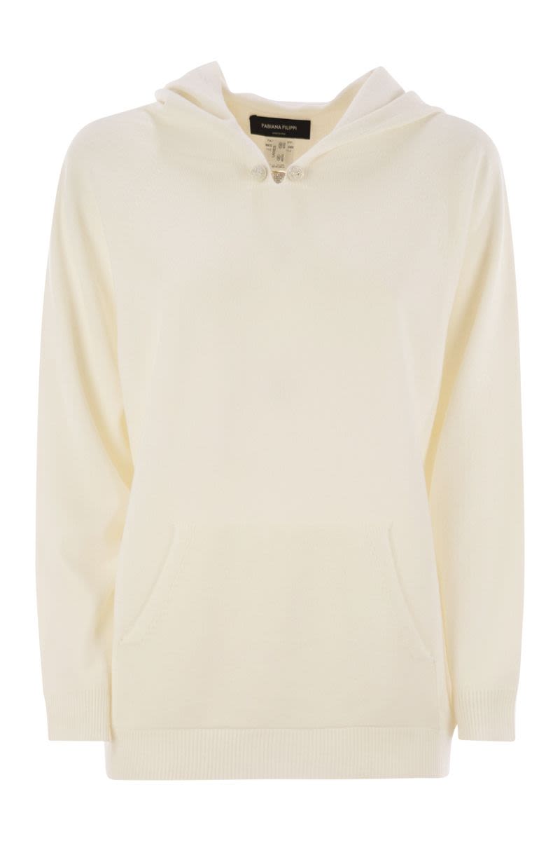 PLATINUM HOODIE Fabiana Filippi WHITE 40