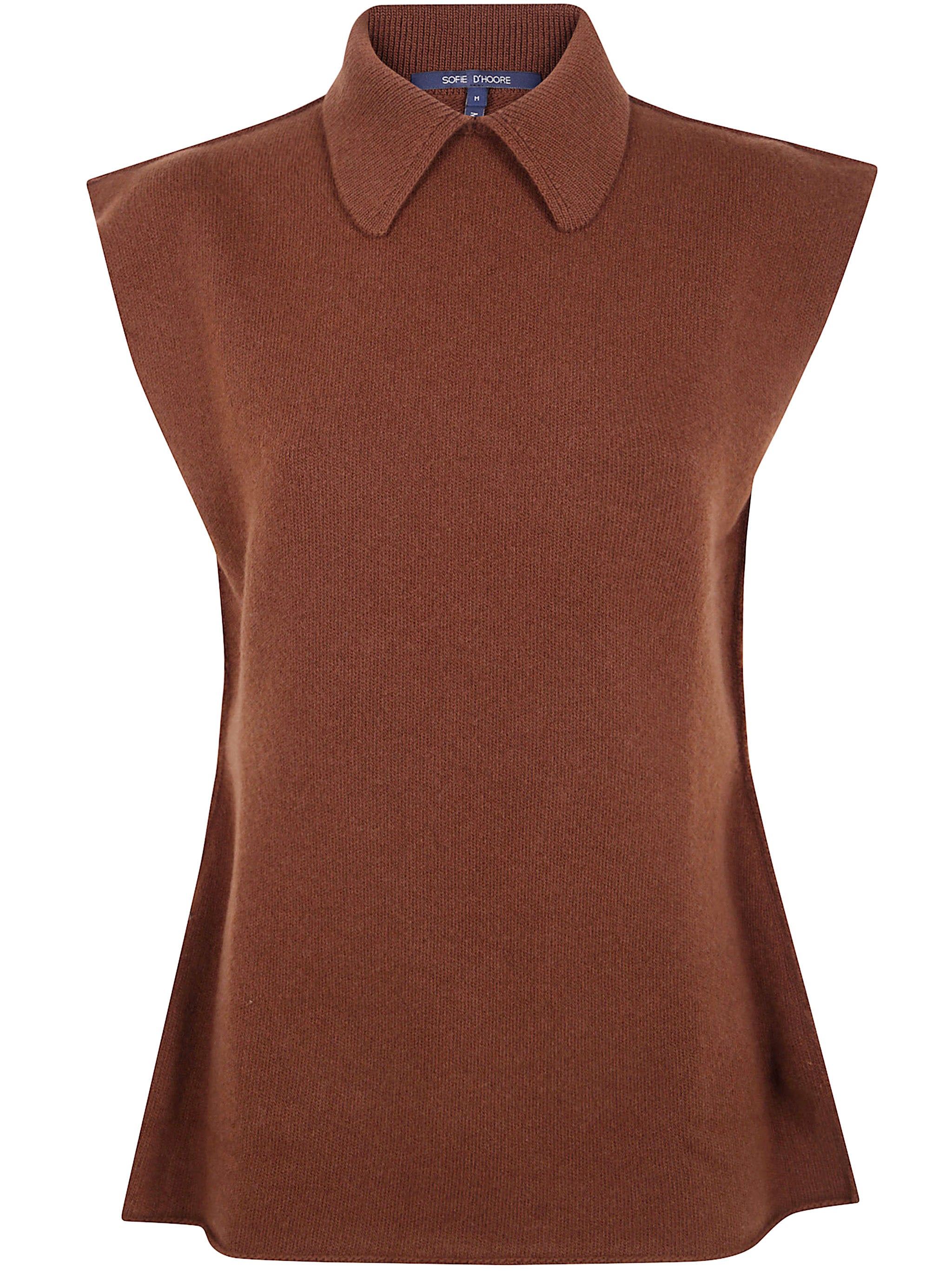 WOOL WAISTCOAT SOFIE D HOORE BROWN M