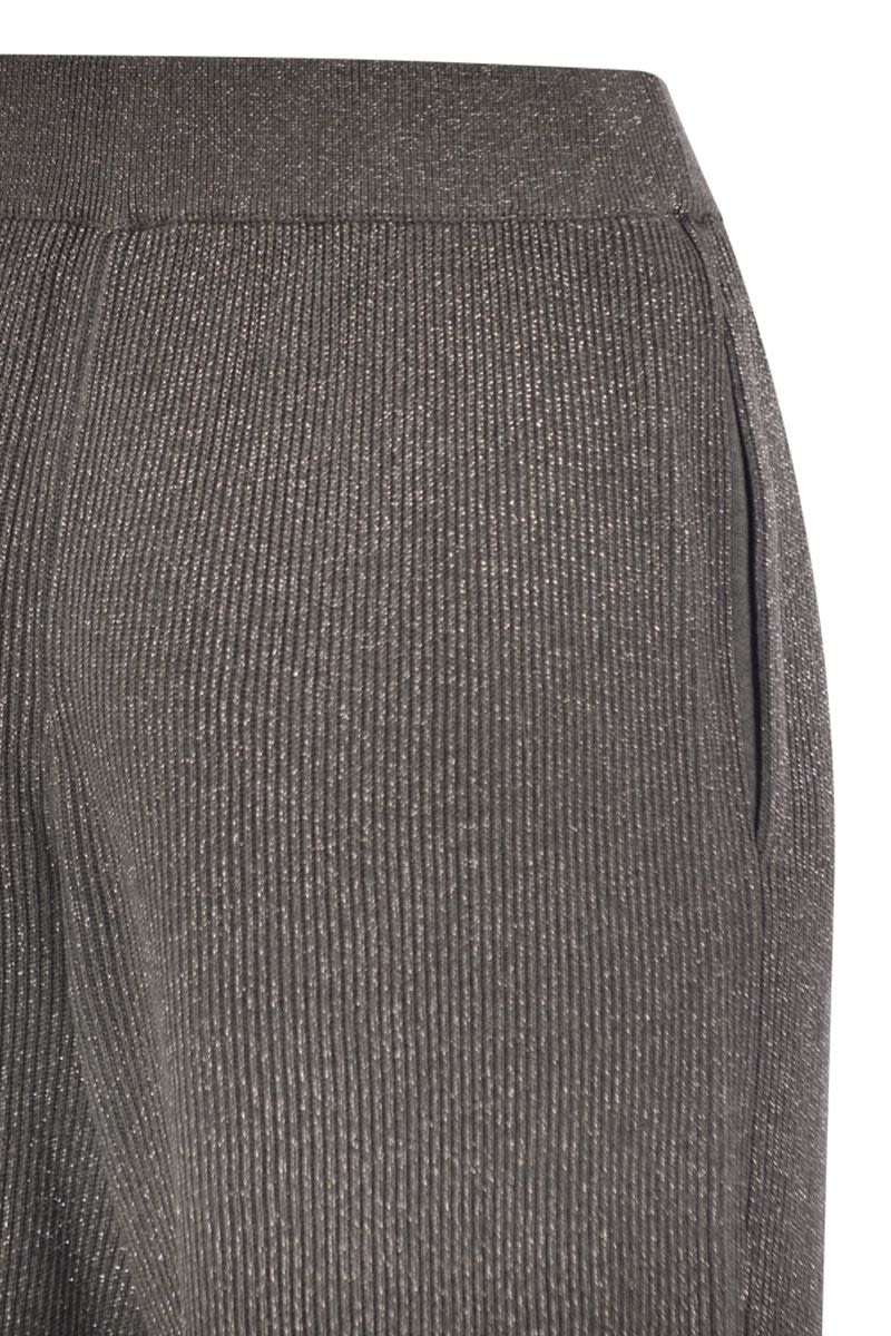 ENGLISH RIB COTTON AND VISCOSE PANTS Brunello Cucinelli