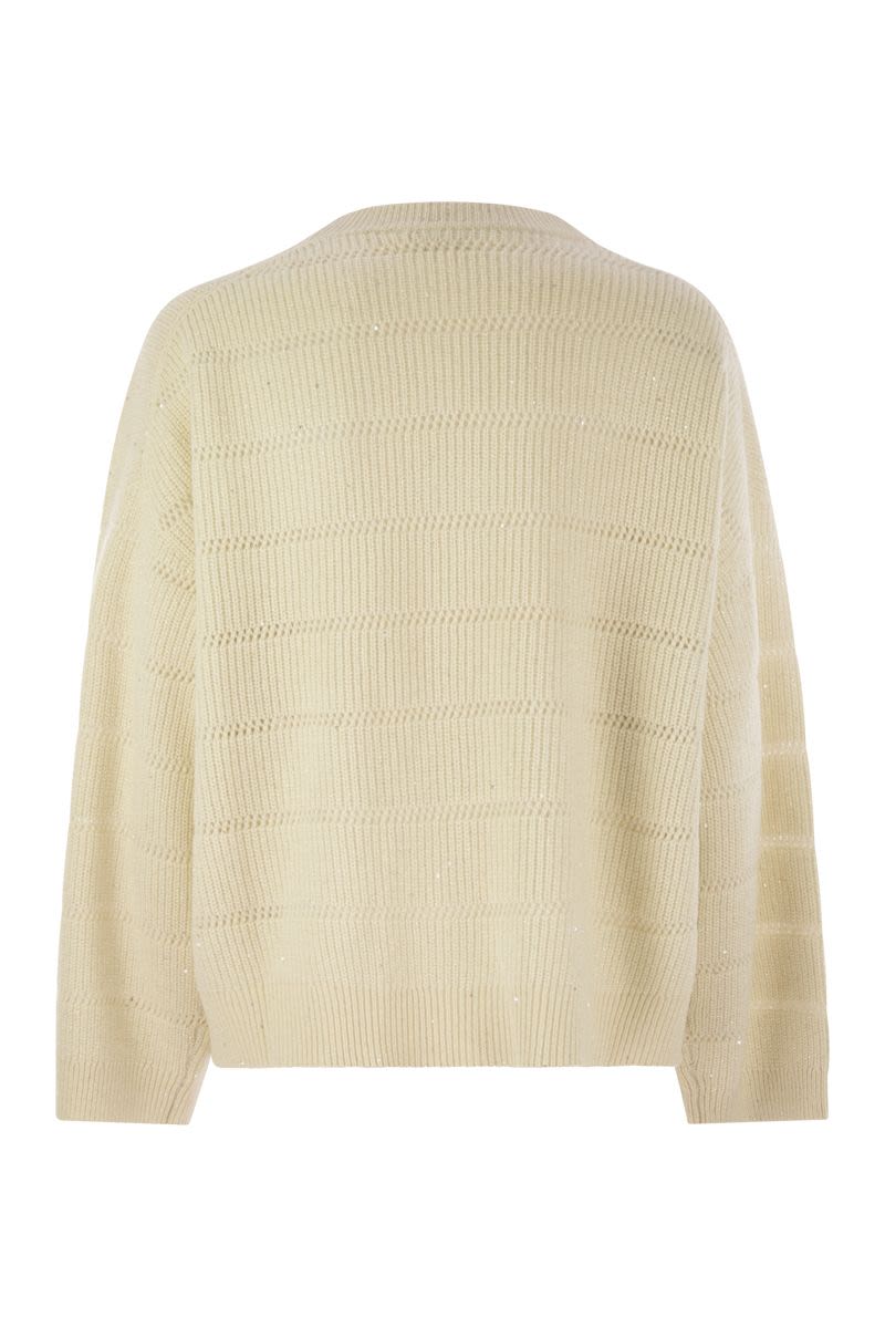 CASHMERE AND WOOL CREW-NECK SWEATER Brunello Cucinelli