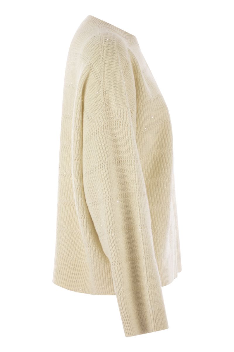 CASHMERE AND WOOL CREW-NECK SWEATER Brunello Cucinelli