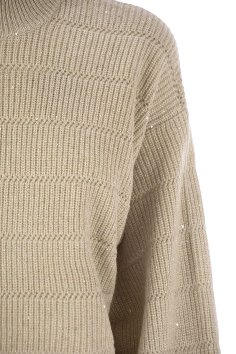 CASHMERE AND WOOL TURTLENECK SWEATER Brunello Cucinelli