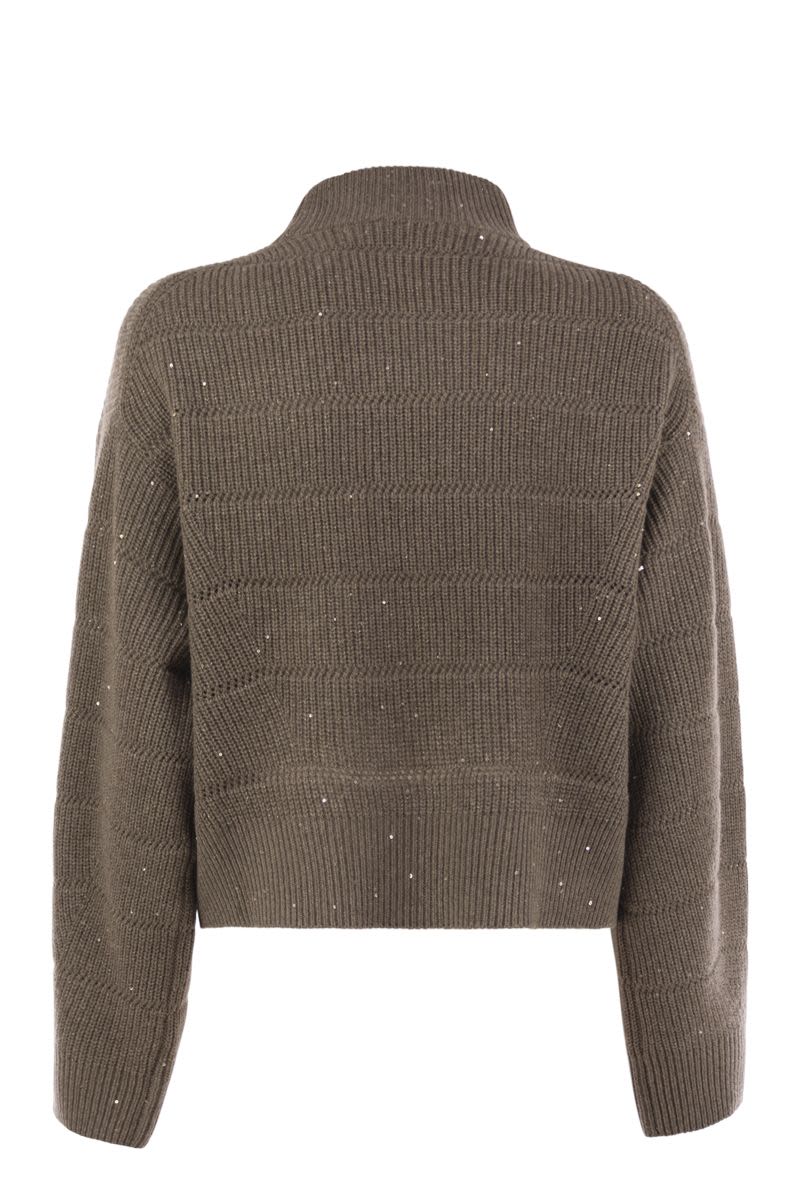CASHMERE AND WOOL TURTLENECK SWEATER Brunello Cucinelli