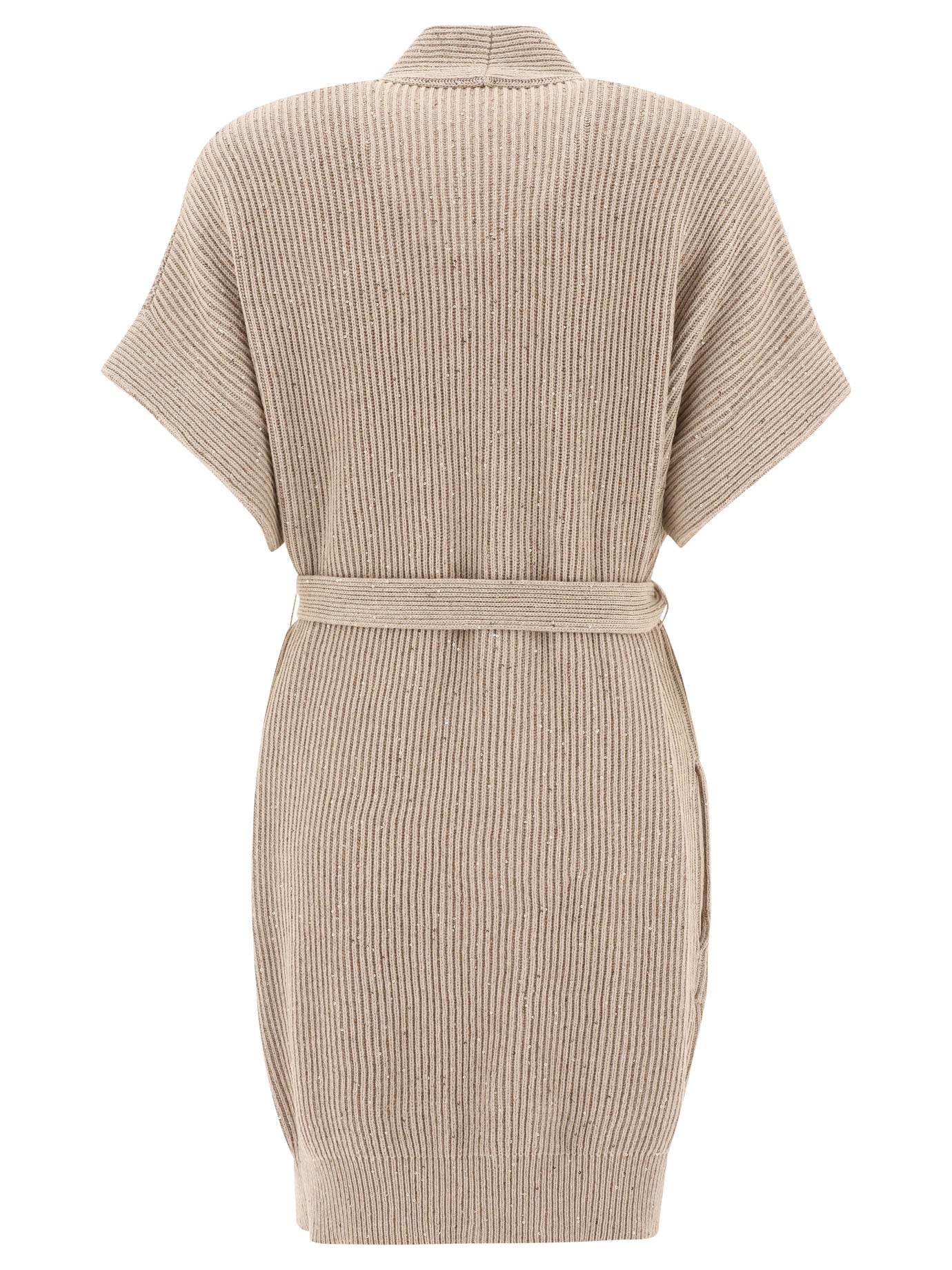 "DIAMANTE" RIBBED CARDIGAN Brunello Cucinelli