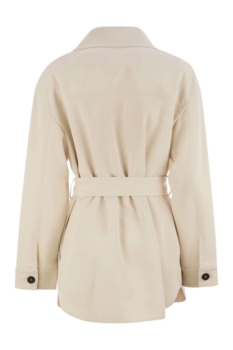 VISCOSE AND WOOL SAFARI JACKET Brunello Cucinelli