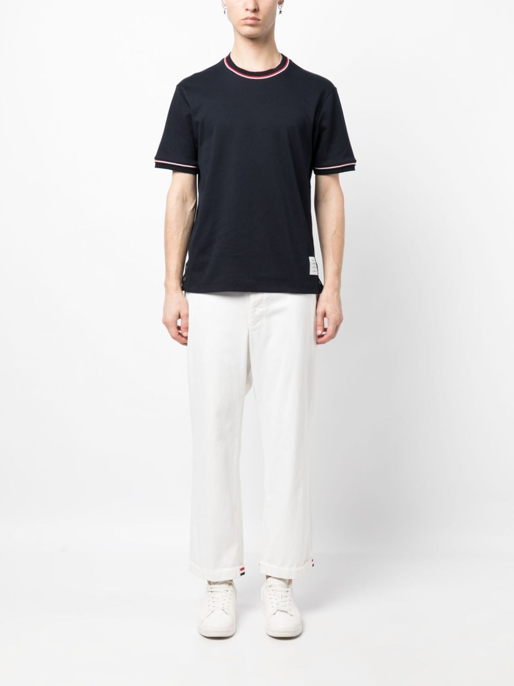 COTTON CREW-NECK T-SHIRT Thom Browne