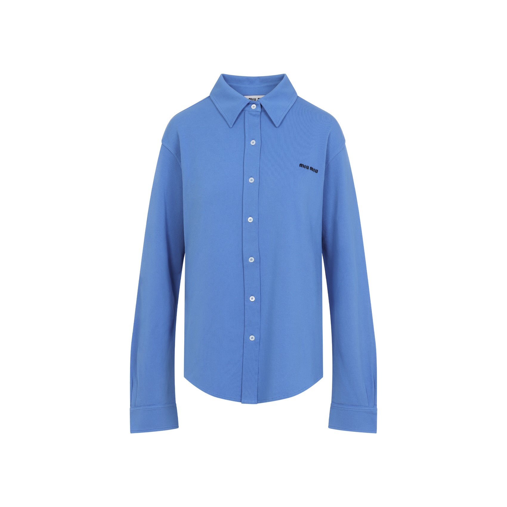 PIQUET SHIRT Miu Miu BLUE 38