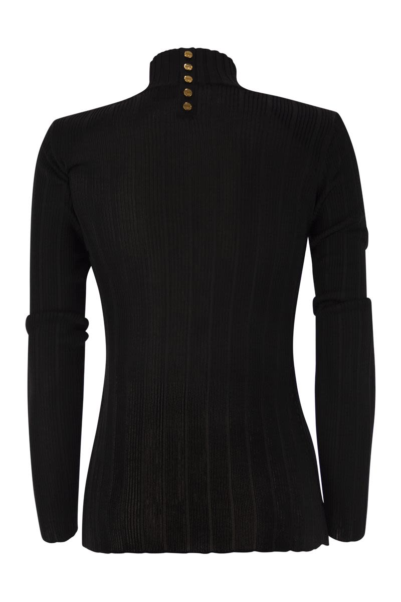 VISCOSE KNIT SHIRT WITH LOGO DETAILS Elisabetta Franchi
