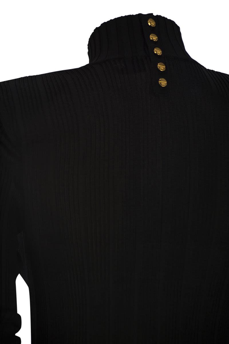 VISCOSE KNIT SHIRT WITH LOGO DETAILS Elisabetta Franchi