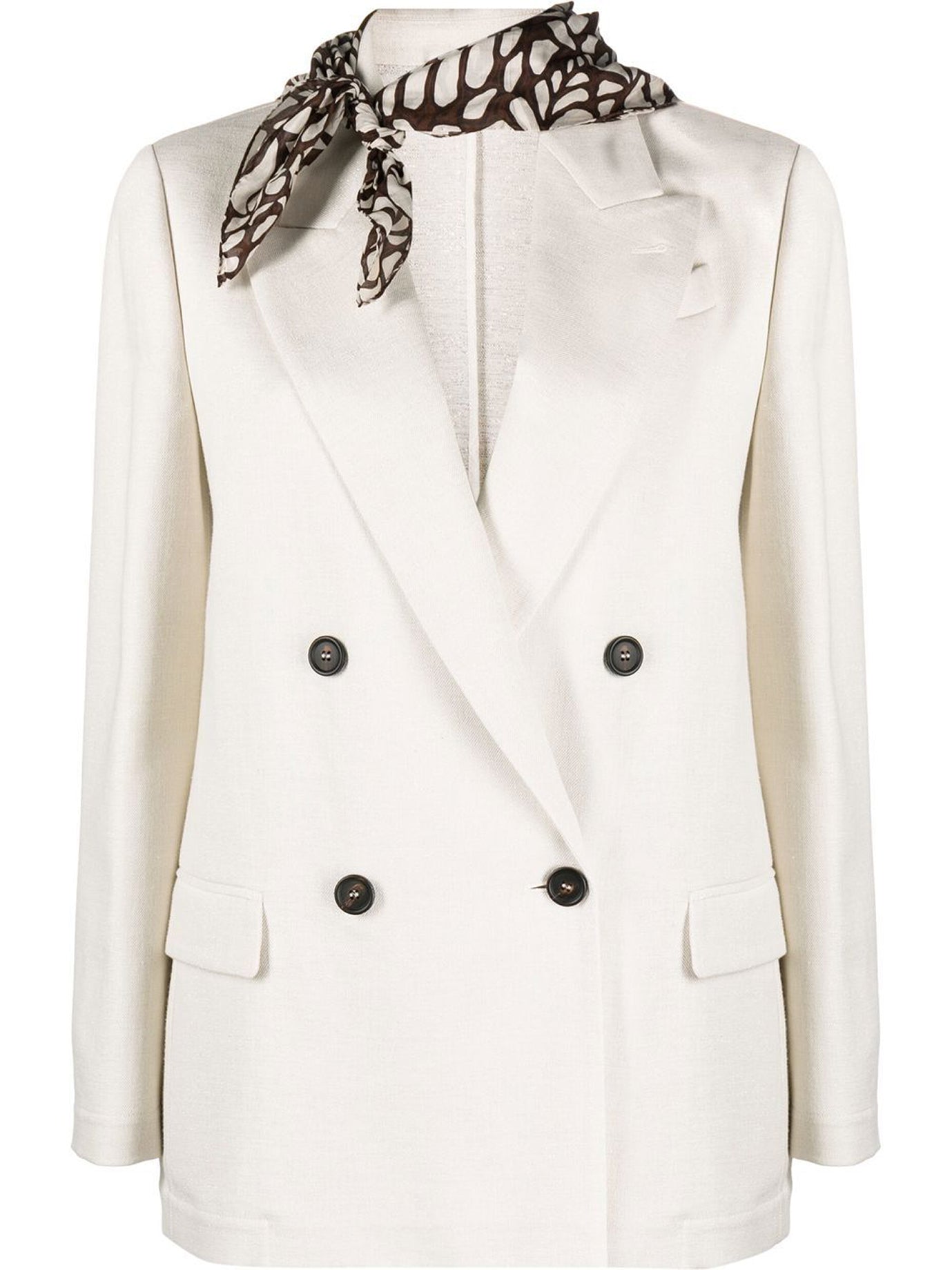 WHITE POLYAMIDE JACKET Brunello Cucinelli WHITE 40
