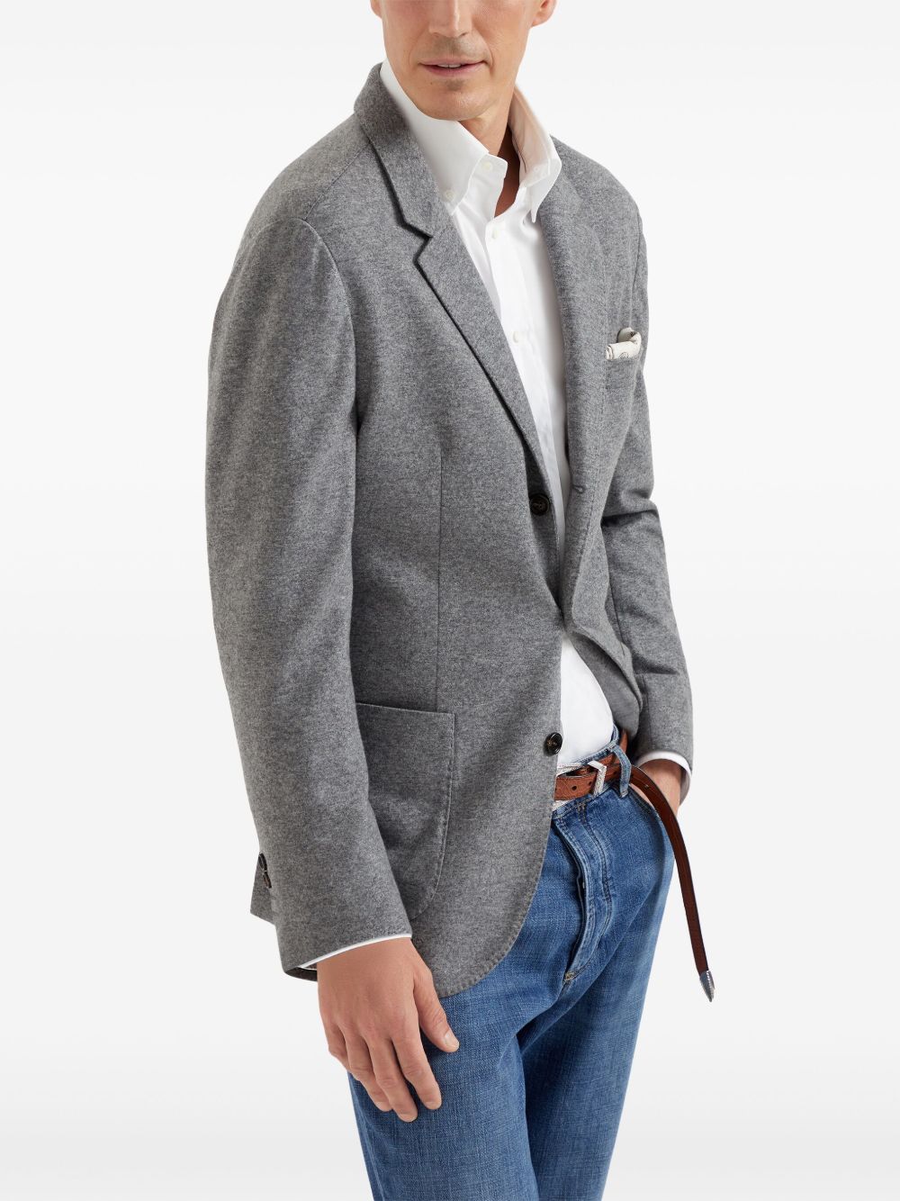 CASHMERE JERSEY BLAZER WITH PATCH POCKETS Brunello Cucinelli