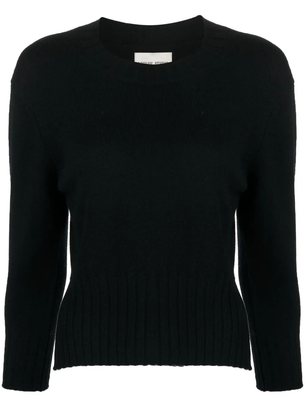 "MORA" LDS CROPPED SWEATER LOULOU DE SAISON BLACK S