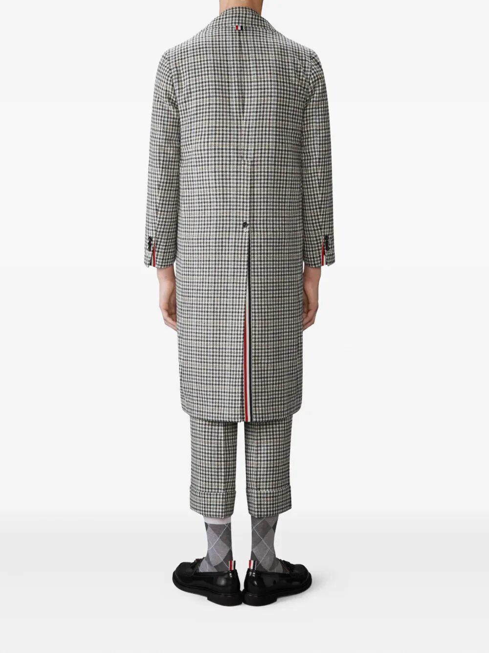 UNCONSTRUCTED ELONGATED COAT CHECK HUNTING TWEED Thom Browne