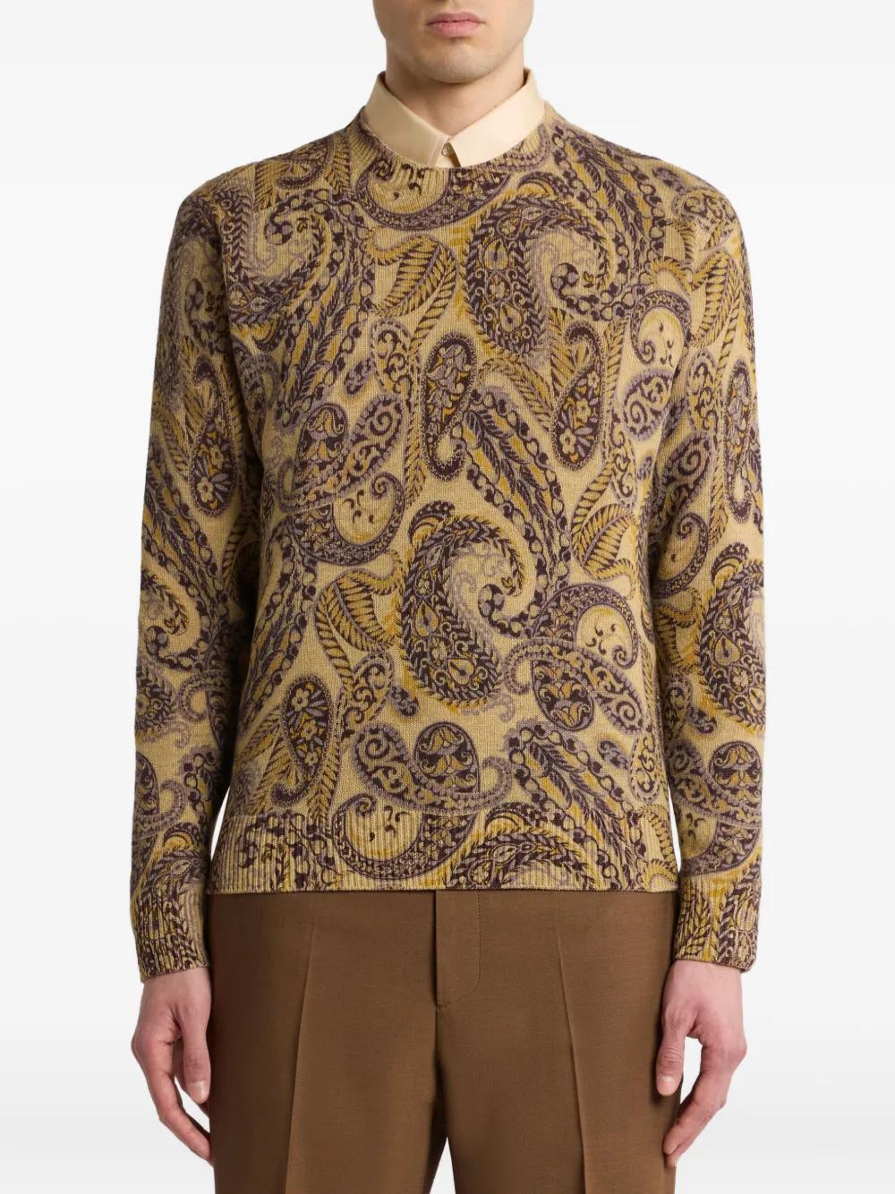 WOOL SWEATER WITH PAISLEY PRINT Etro