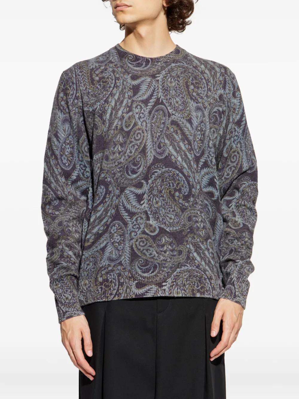PAISLEY RIBBED WOOL SWEATER Etro