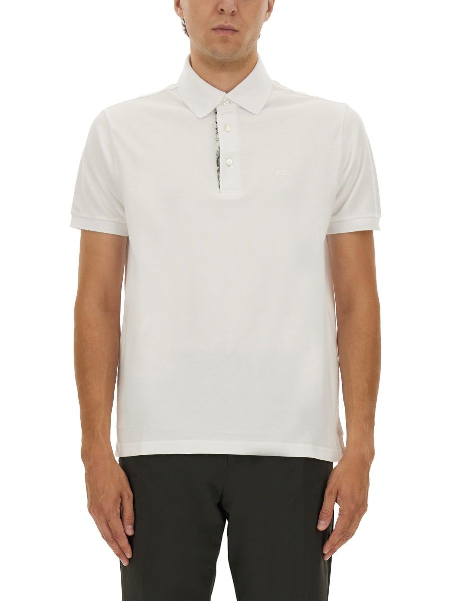 WHITE COTTON POLO SHIRTS Etro WHITE M