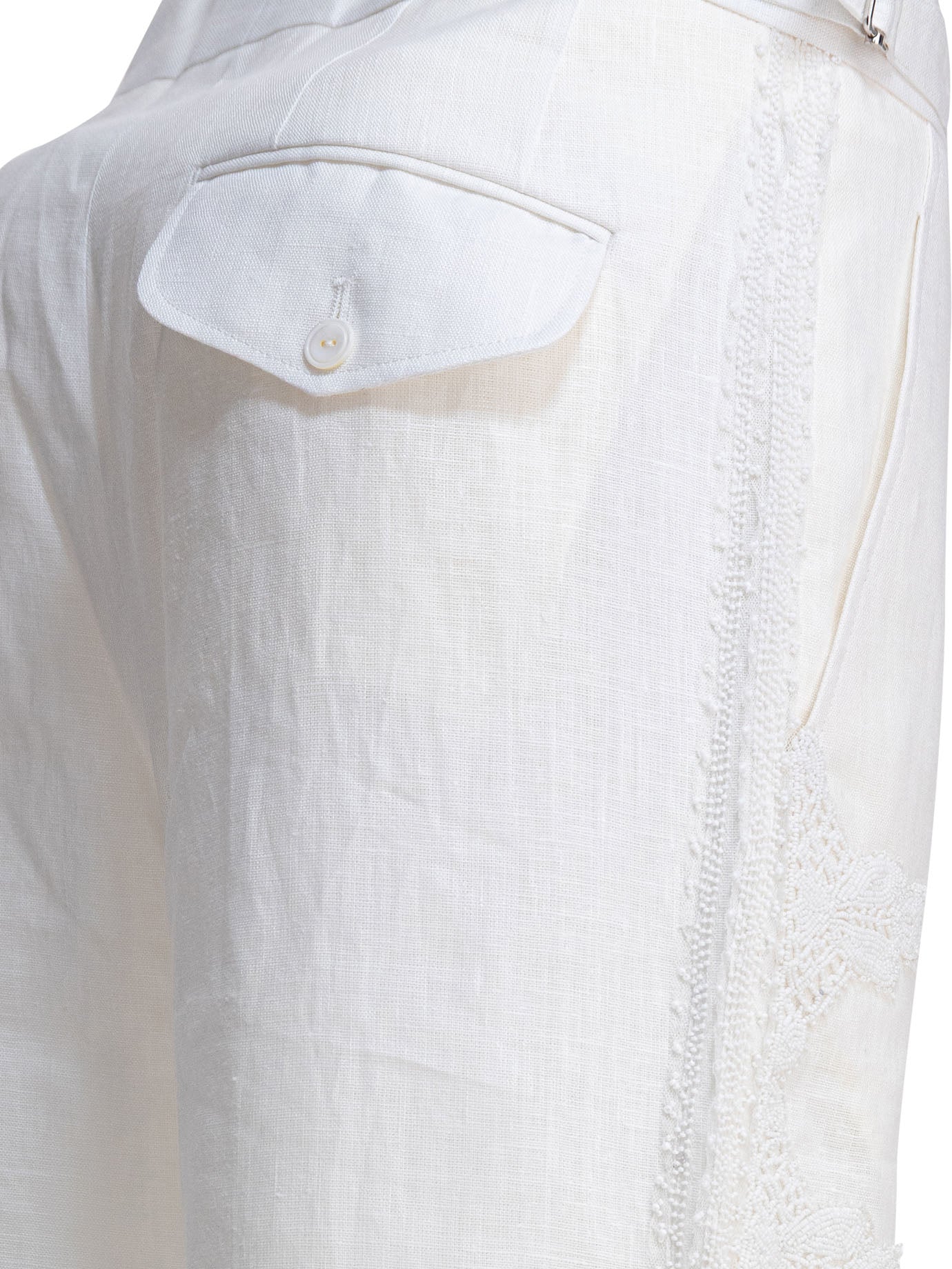 LINEN WHITE TROUSERS BODE
