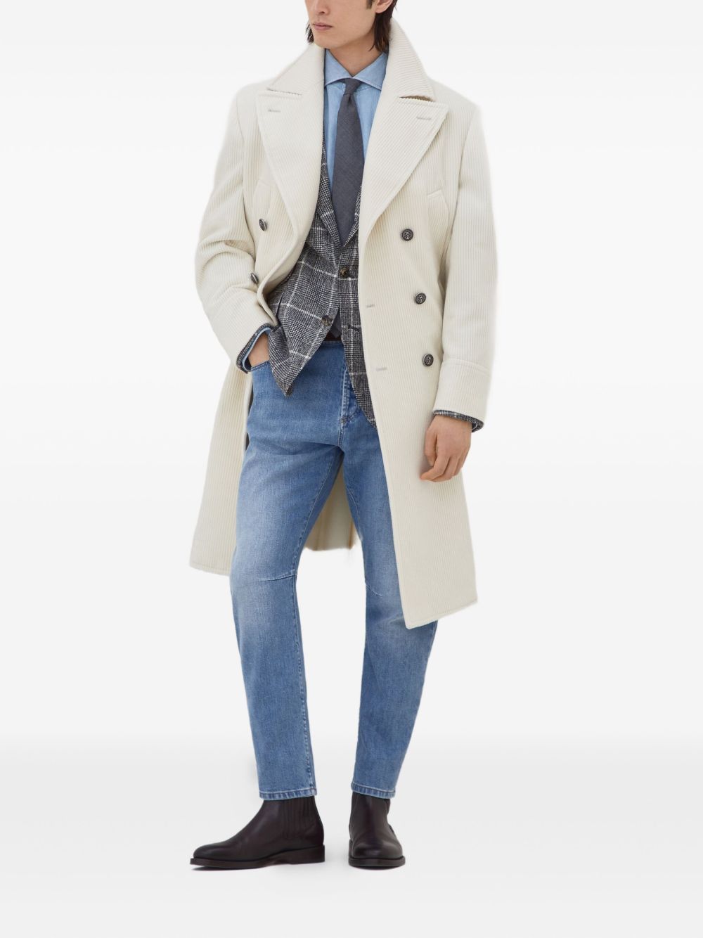 CASHMERE VELVET COAT Brunello Cucinelli