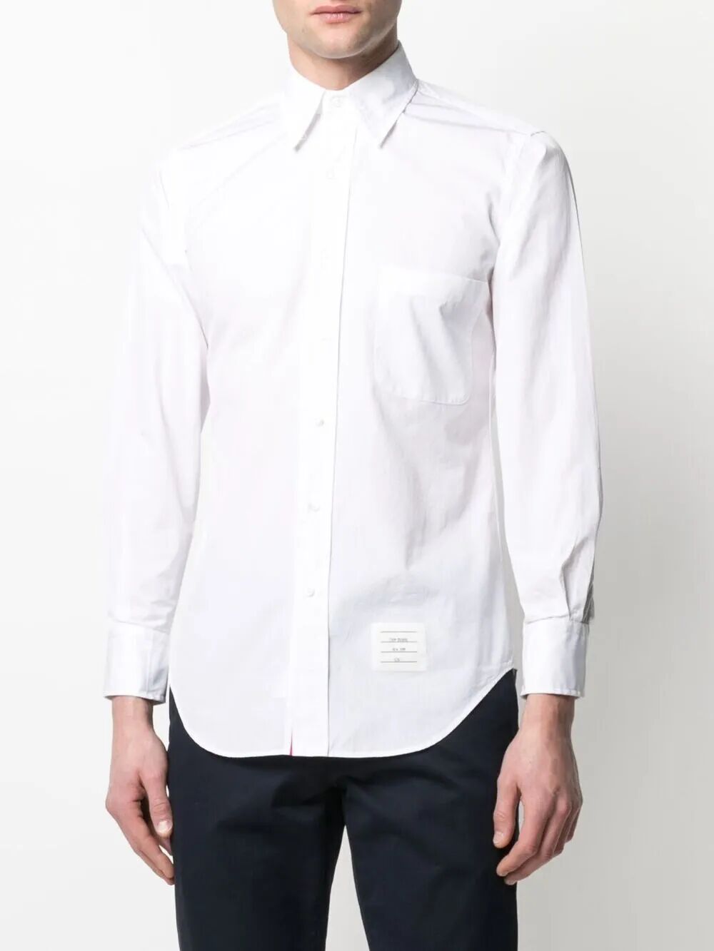 CLASSIC L/S BD PC SHIRT W/ CF GG PLACKET IN SOLID POPLIN Thom Browne