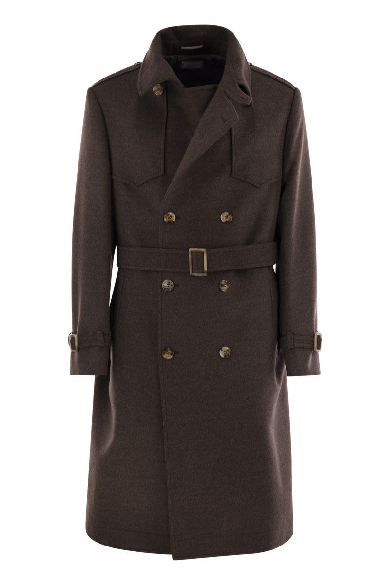 WOOL TRENCH Brunello Cucinelli BROWN 54