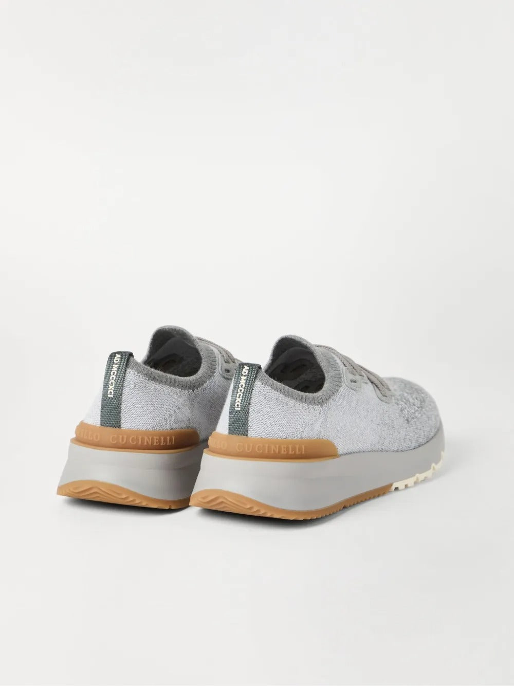 COTTON CHINÉ KNIT RUNNER SNEAKERS Brunello Cucinelli
