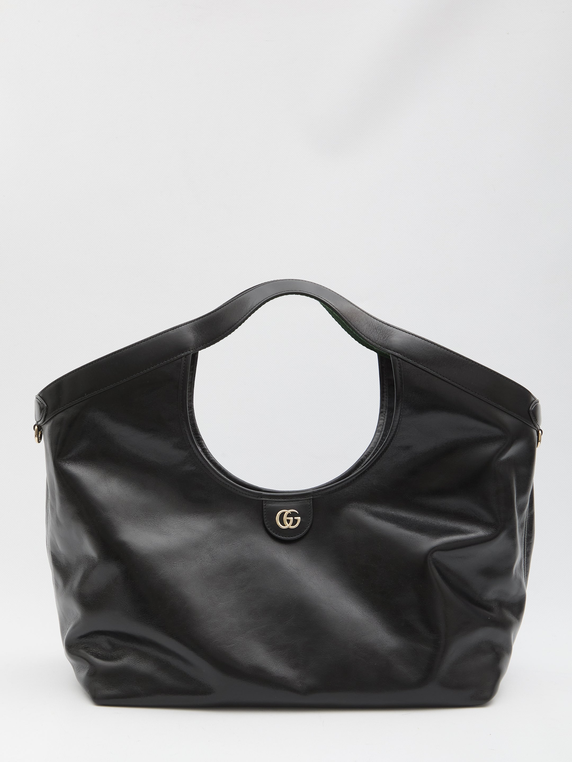 Black Gucci Giglio tote bag with Double G detail, front view