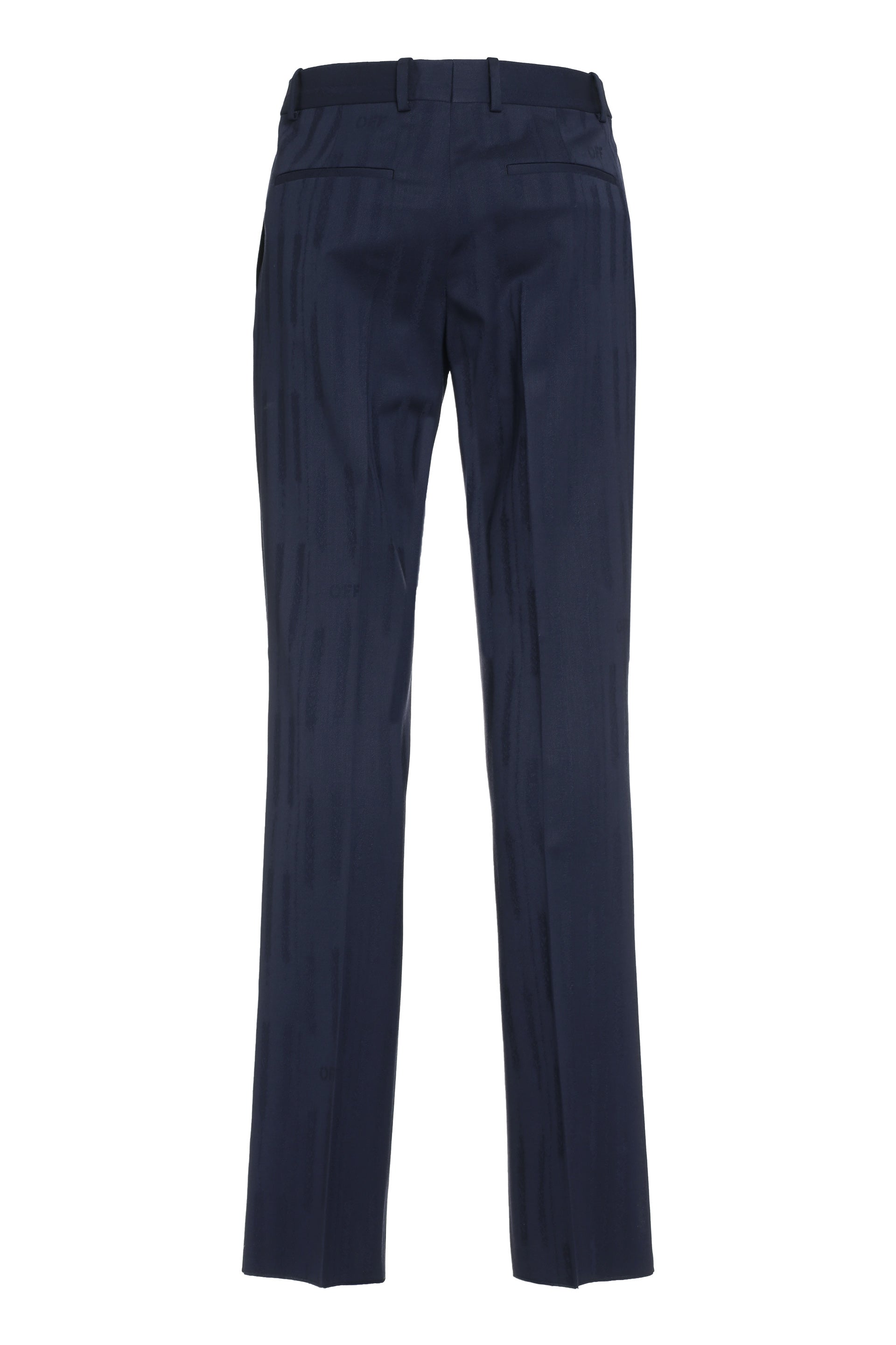SLIM FIT TAILORED TROUSERS Off-White