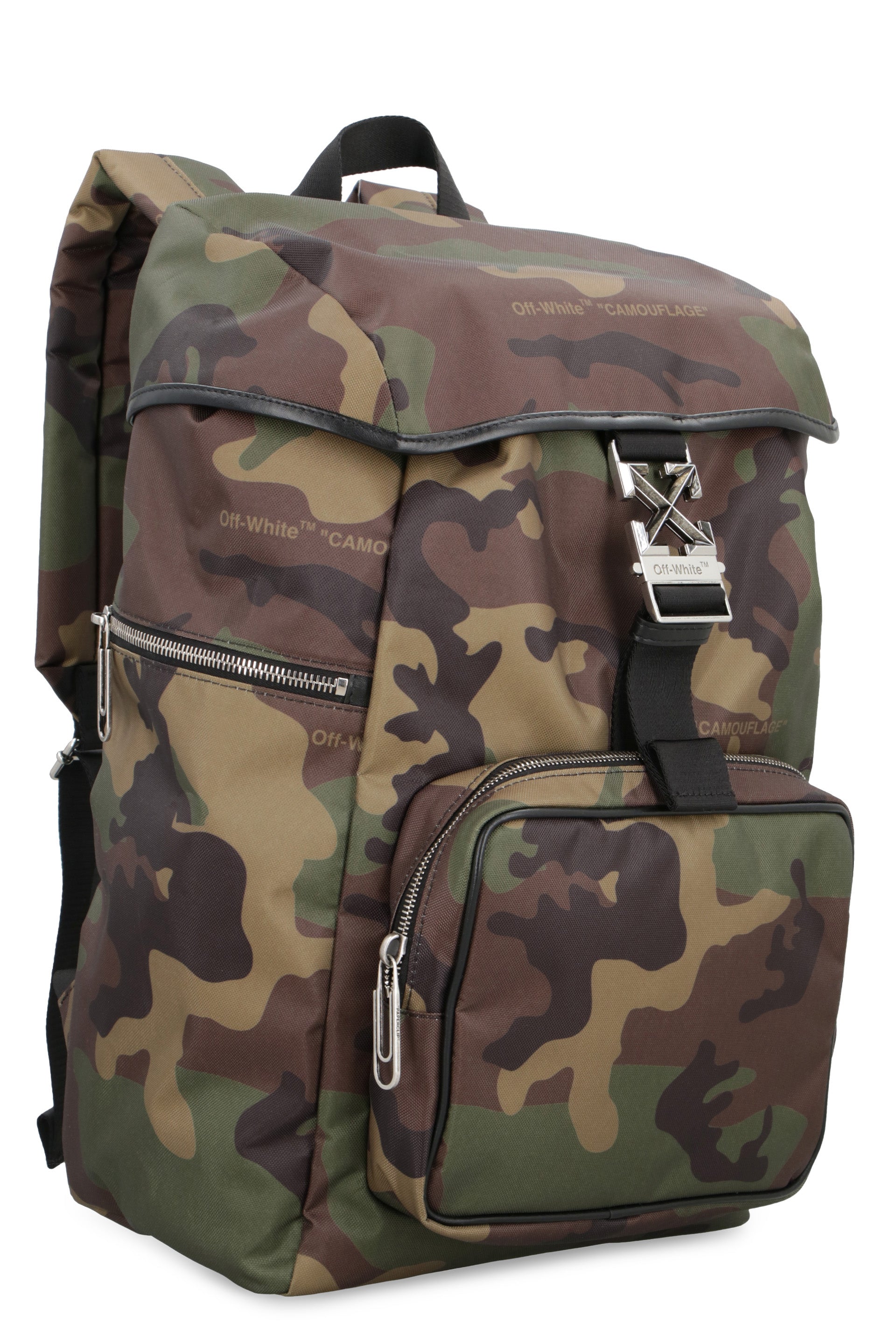 ARROW TUC COATED CANVAS BACKPACK Off-White